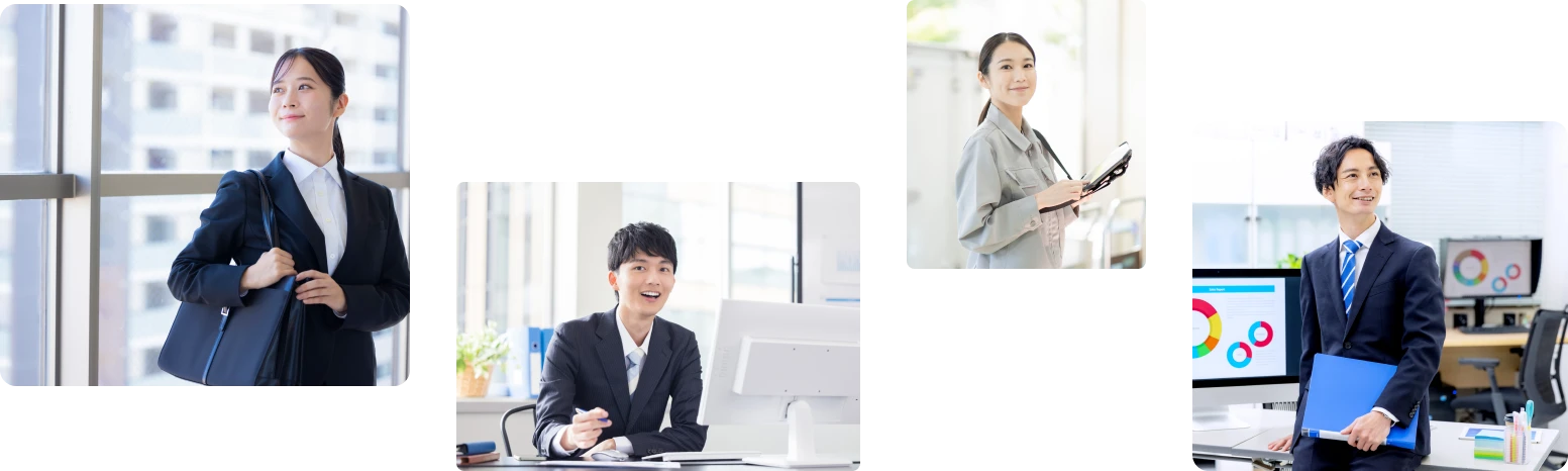 社員たちのイラスト写真